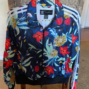 Floral adidas jacket